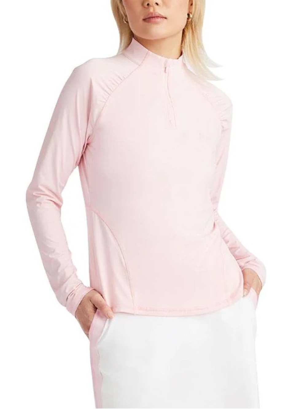 G/FORE Sun Shield Silky Tech Nylon Long Sleeve 1/4 Zip Pullover Women’s Size Med